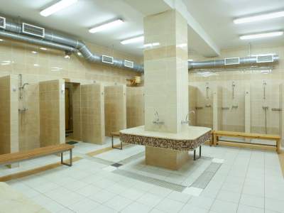 Общее отделение с турецким хамамом и финской сауной